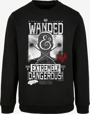 Sweat-shirt 'Fantastic Beasts Wanded and Extremely Dangerous' F4NT4STIC en noir : devant