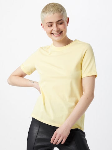 PIECES Majica 'Ria' | rumena barva: sprednja stran
