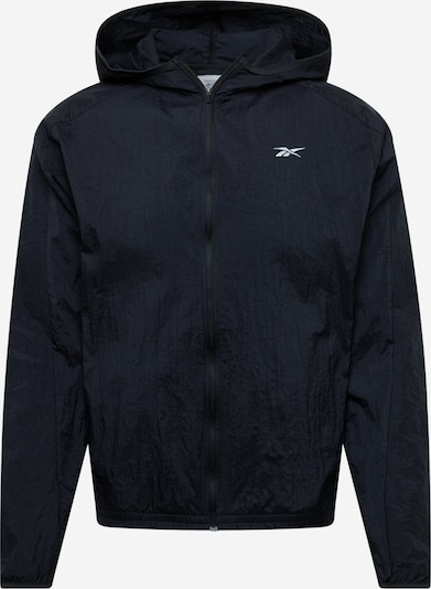 Reebok Sportska jakna u crna / prljavo bijela, Pregled proizvoda