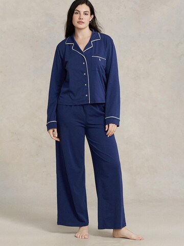 Polo Ralph Lauren Pajama ' Long Sleeve Set ' in Blue: front