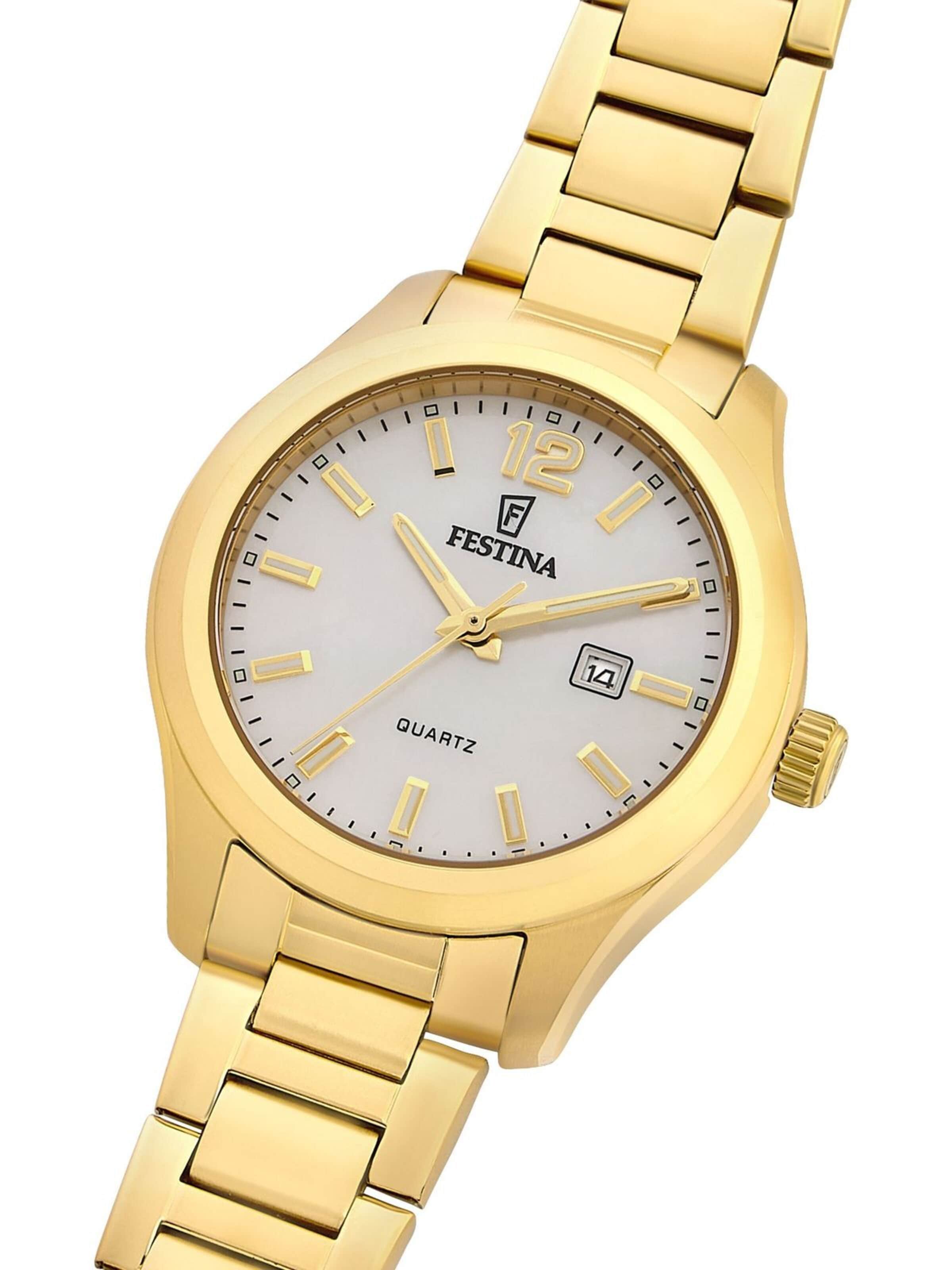 FESTINA Analoog horloge 'Watch Acero Clasico' in Beige