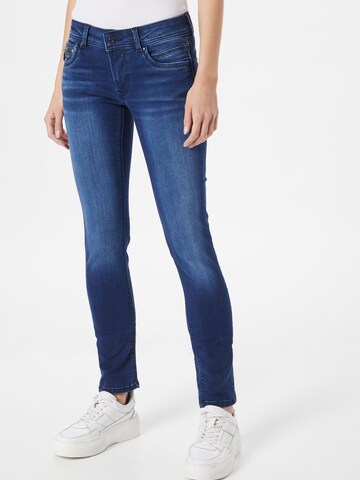 Coupe slim Jean 'New Brooke' Pepe Jeans en bleu : devant