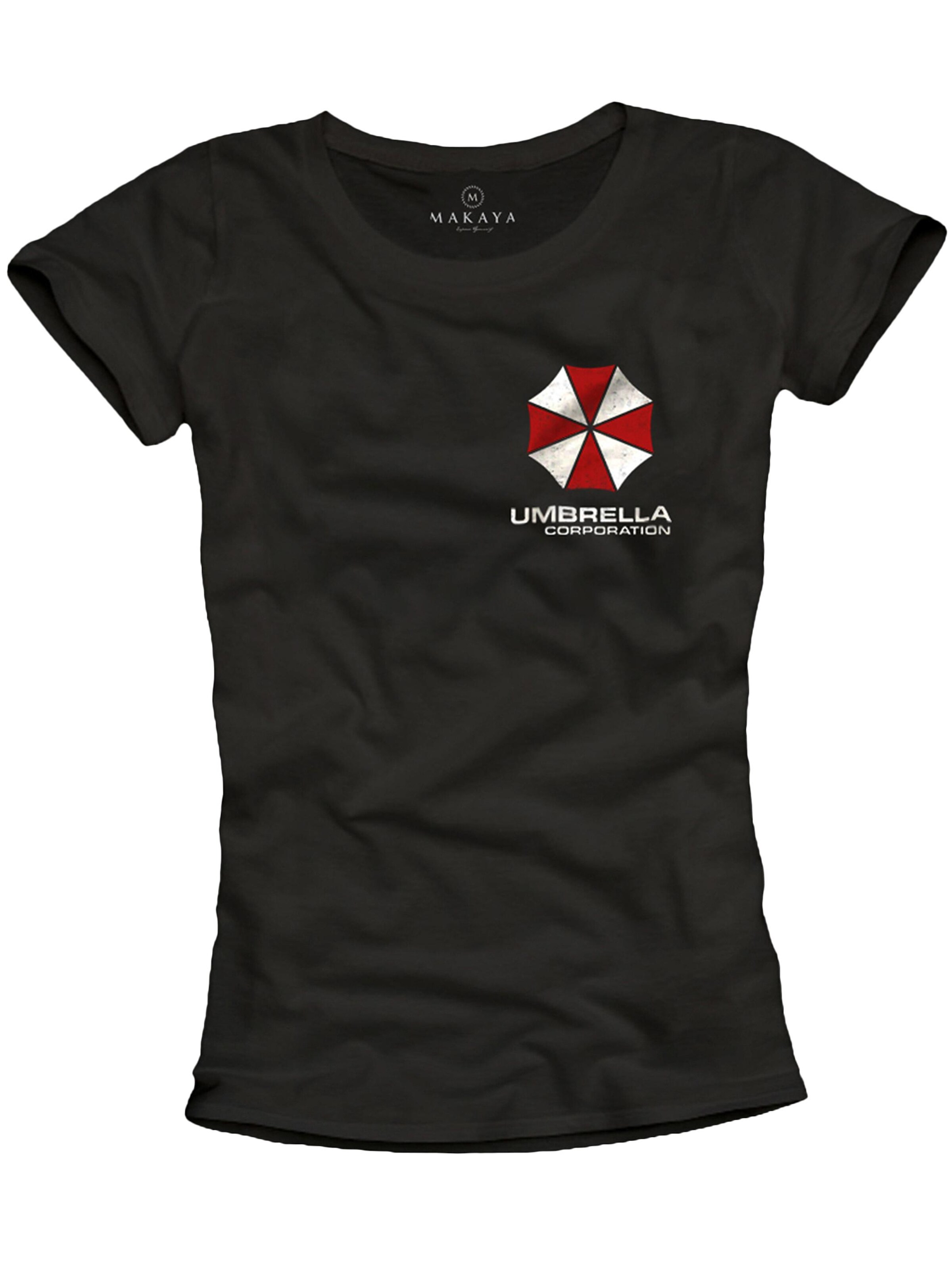 MAKAYA Shirt 'Umbrella' in Black: front