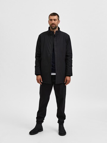 SELECTED HOMME Functionele jas 'Peel' in Zwart