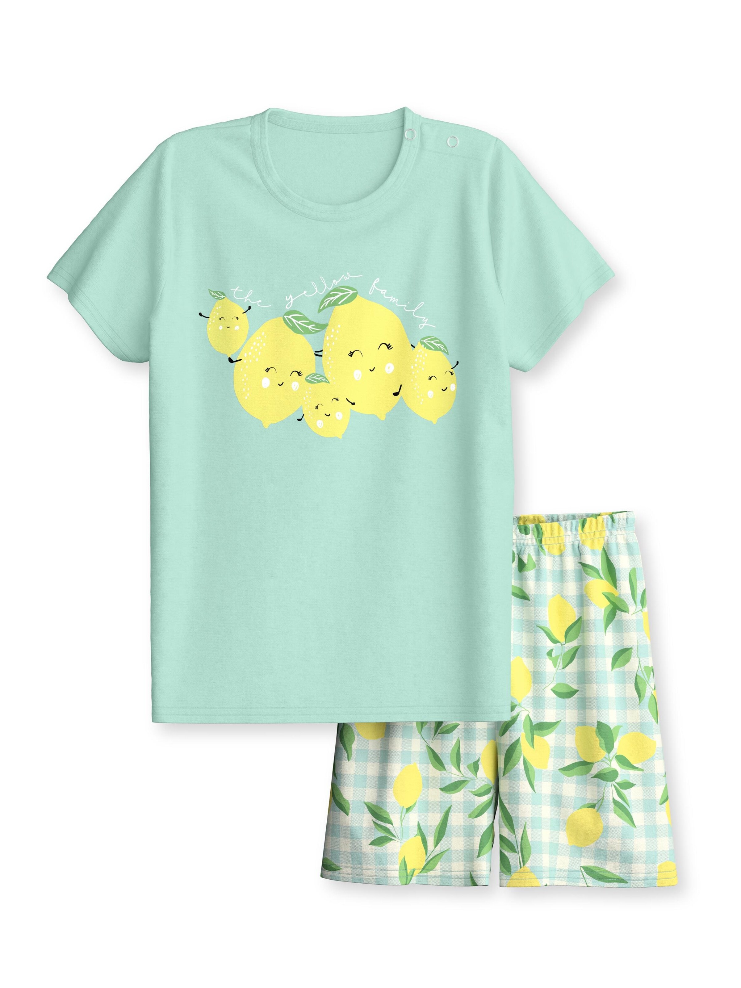 CALIDA Pajamas 'Toddlers Fruits' in Green: front
