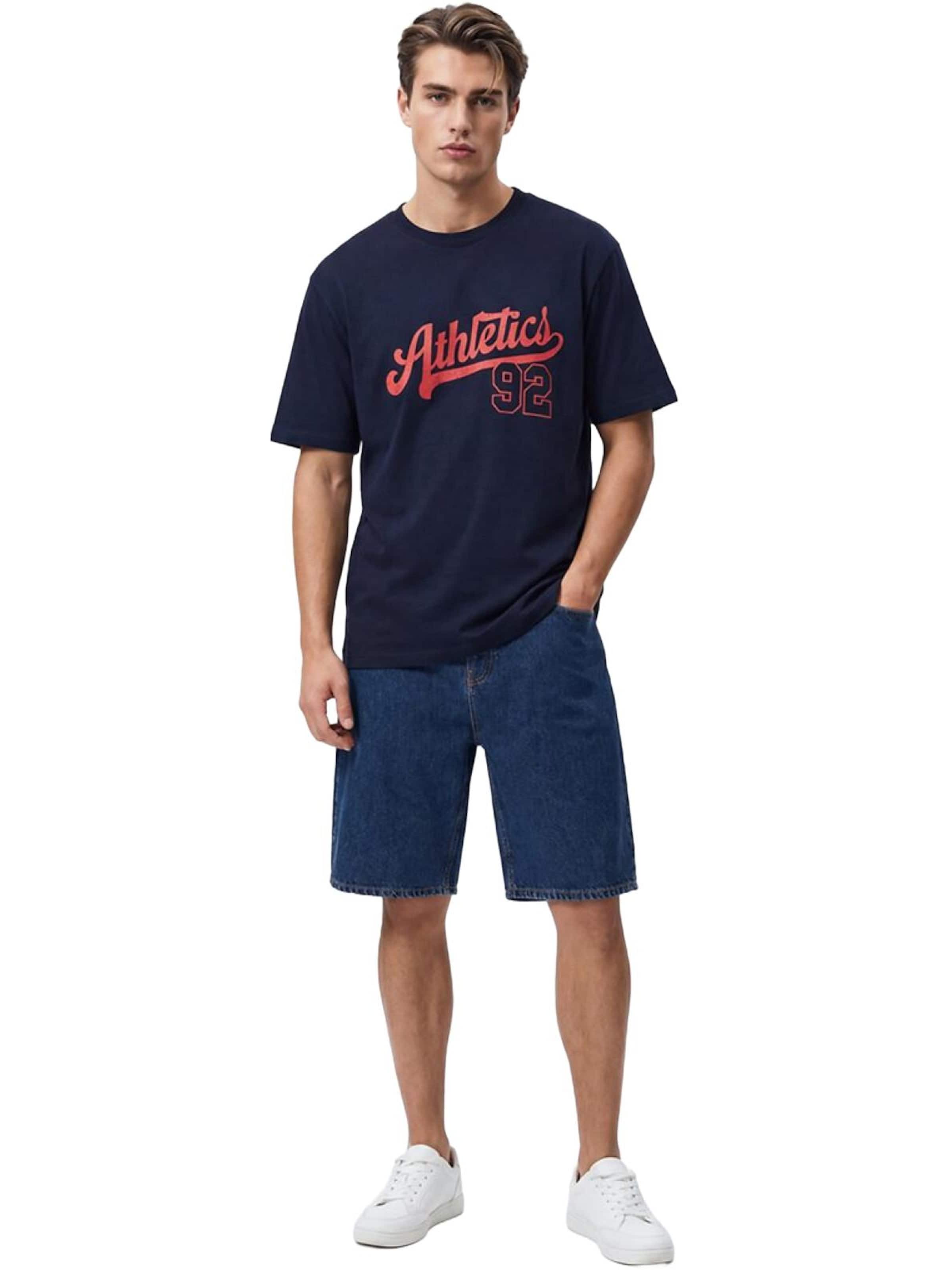 Maglietta 'LTB Jeans Herren-T-Shirt mit College-Print' di LTB Jeans in blu: frontale
