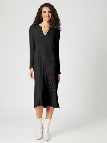 Guido Maria Kretschmer Women Knitted dress 'Arika' in Black: front