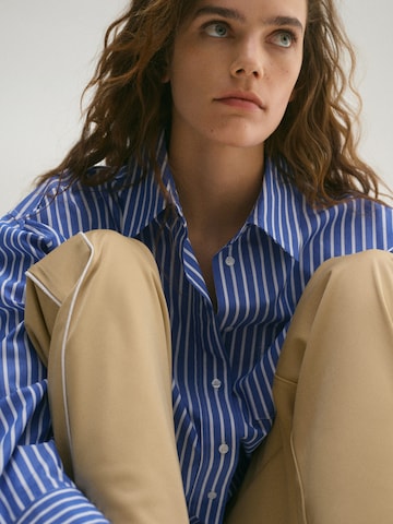 MANGO Blouse 'DOUBLE' in Blue