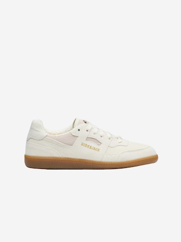 Hide&Jack Athletic Lace-Up Shoes 'Shaggy Mocha' in White: front