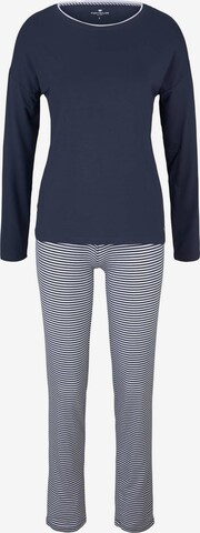 TOM TAILOR Pyjama in Blauw: voorkant