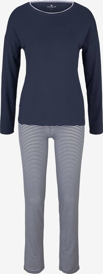 TOM TAILOR Pyjama en bleu marine / blanc, Vue avec produit