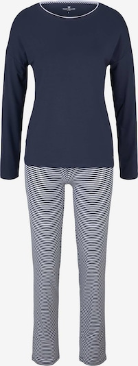 TOM TAILOR Pyjama en bleu marine / blanc, Vue avec produit