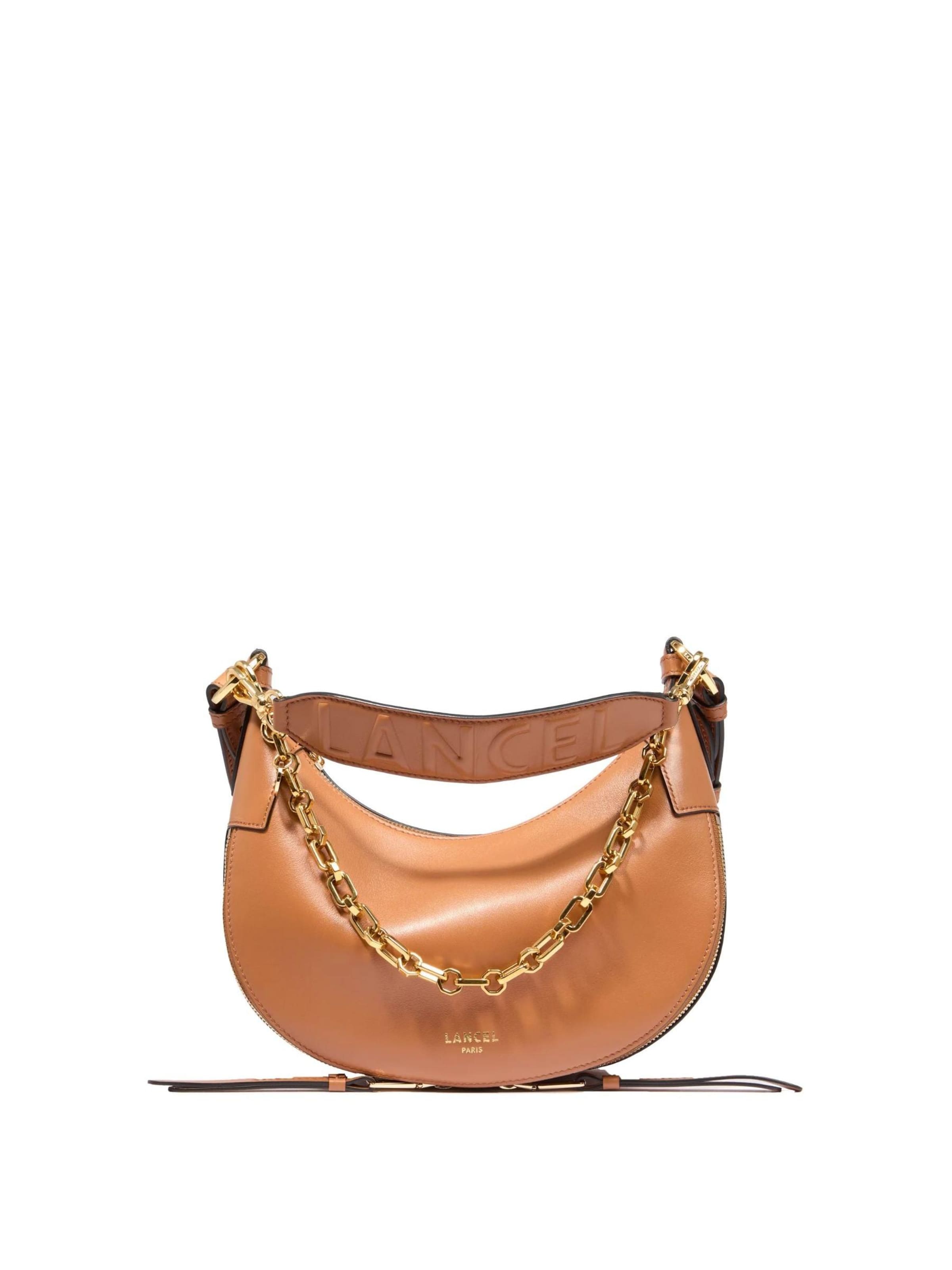Lancel Schoudertas 'Lancel Sac Bandoulière S Origami Camel Femme' in Bruin