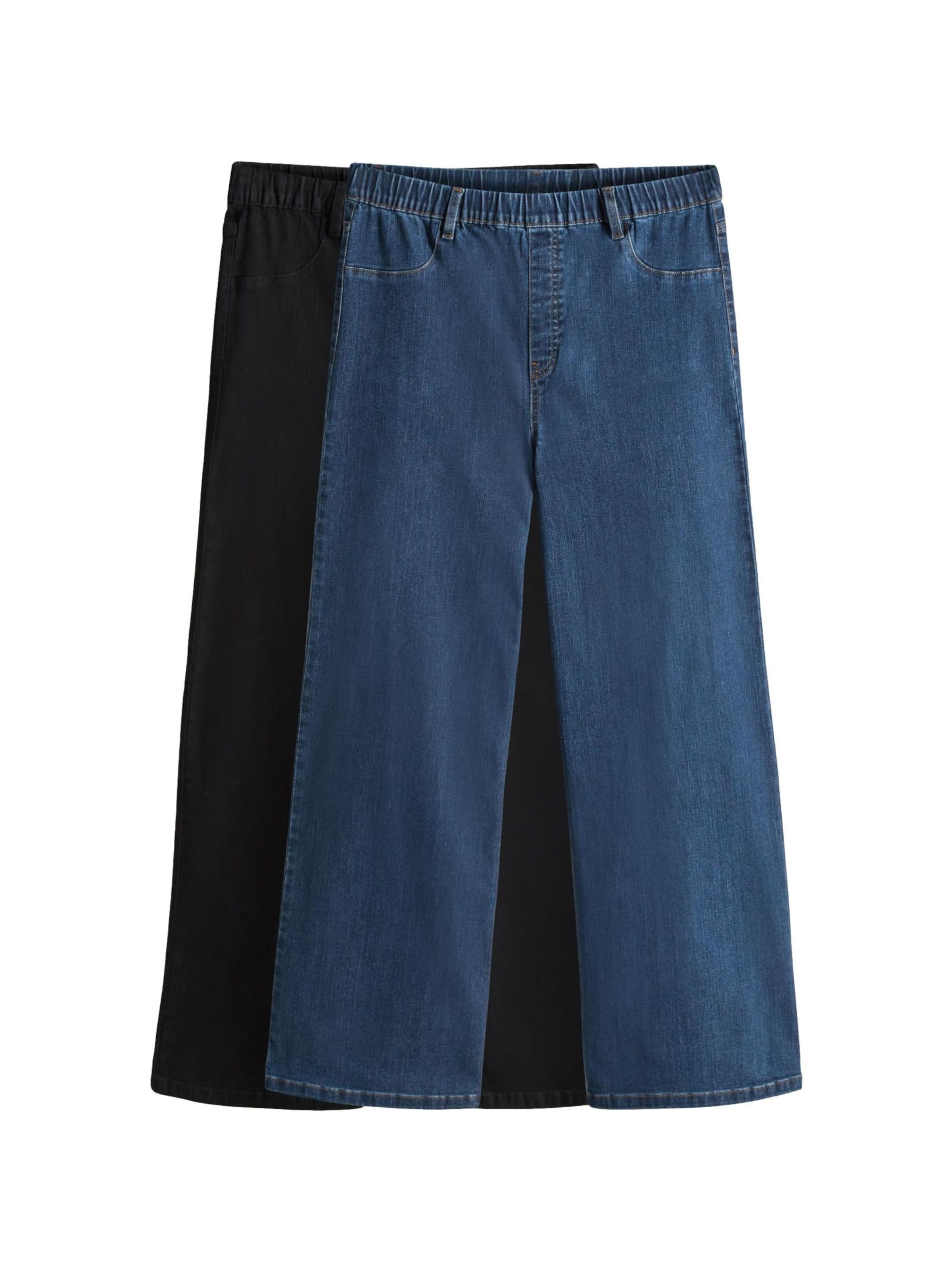 The Set Wide leg Τζιν σε μαύρο: μπροστά