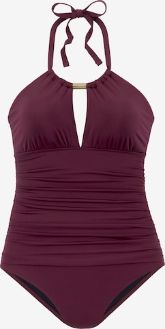 LASCANA Swimsuit in Purple: front