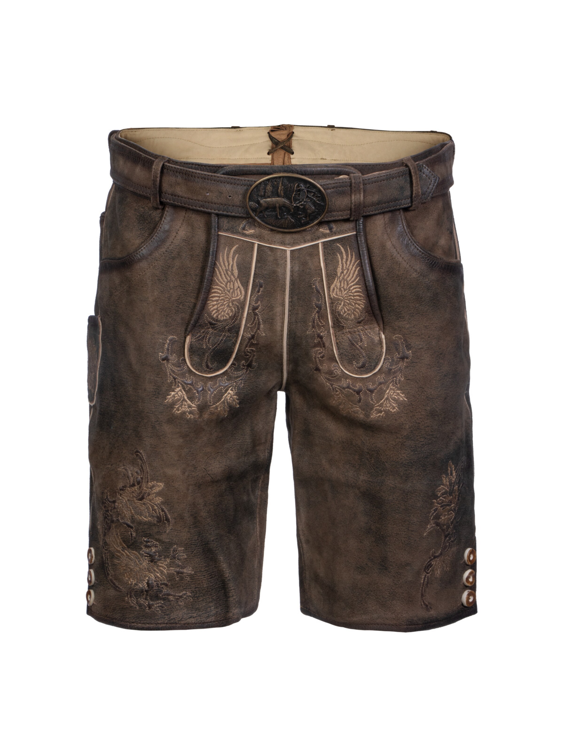 Regular Pantalon folklorique 'Fassing' SPIETH & WENSKY en marron : devant