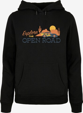 ABSOLUTE CULT Sweatshirt 'Cars - Explore The Open Road' in Black: front