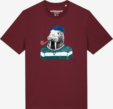 Watapparel Shirt ' Walross ' in Rot: Vorderseite