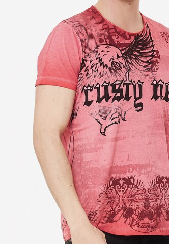 Rusty Neal Cooles T-Shirt mit Allover-Print in Rot