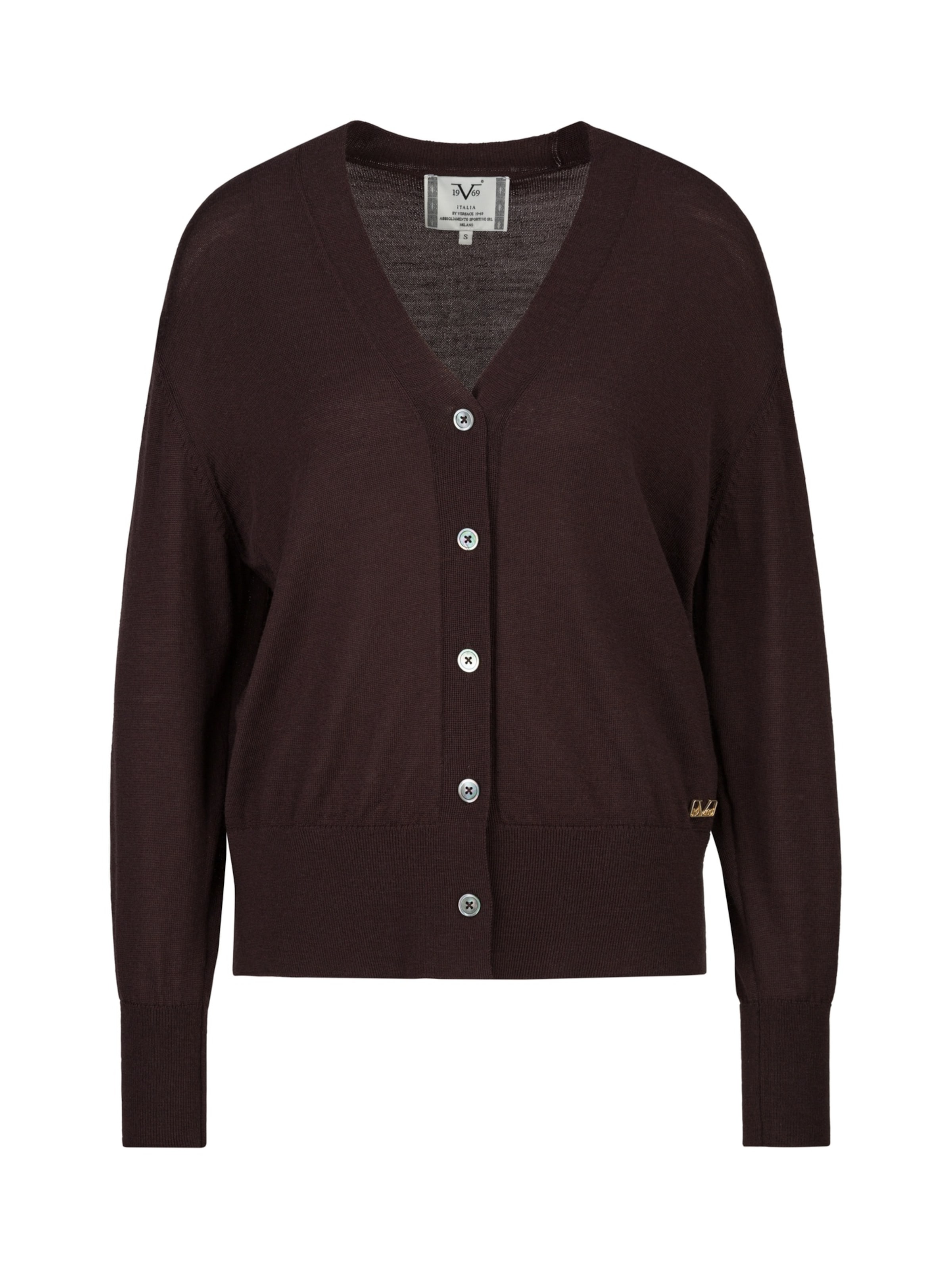 Cardigan 'Veronica' 19V69 ITALIA en marron : devant
