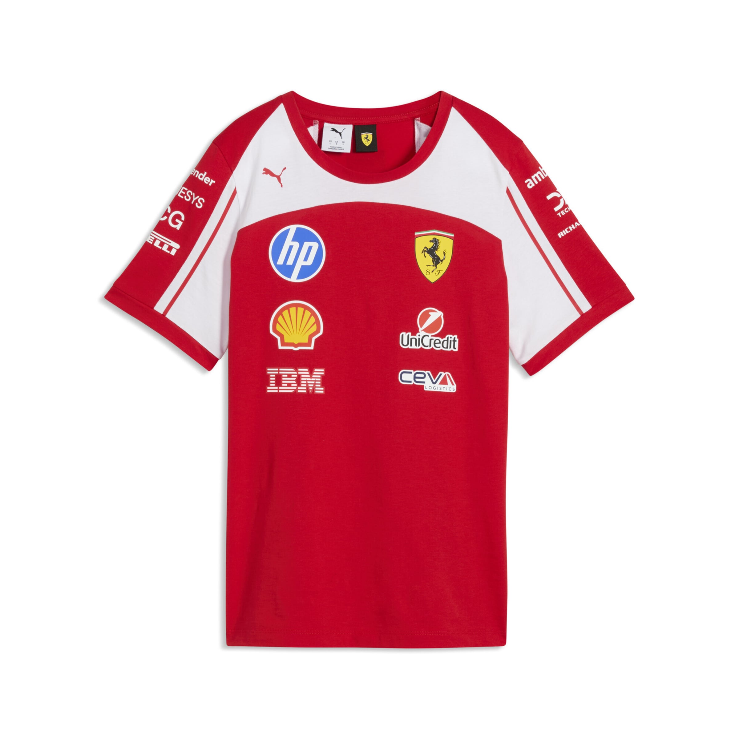 PUMA Functioneel shirt 'Scuderia Ferrari HP' in de kleur Royal blue/koningsblauw / Geel / Rood / Wit, Productweergave