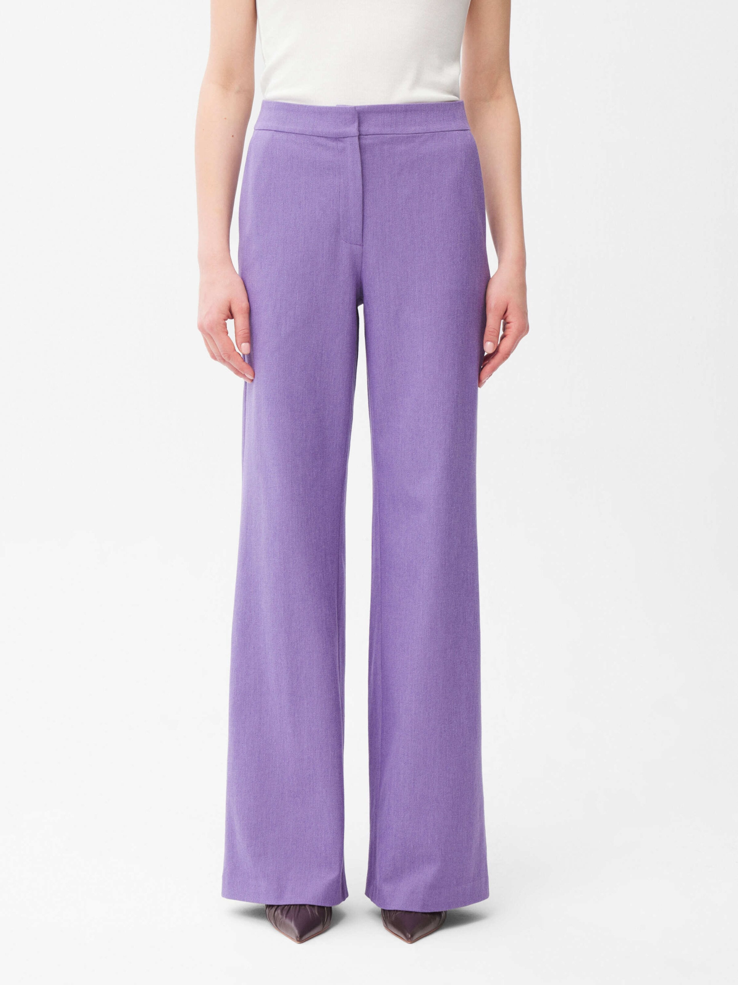 Regular Pantalon adl en violet : devant