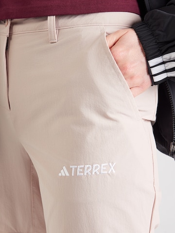 ADIDAS TERREX regular Παντελόνι πεζοπορίας σε μπεζ
