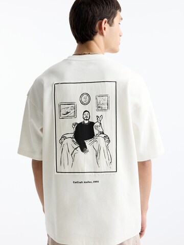 Pull&Bear T-Shirt in Weiß: Vorderseite