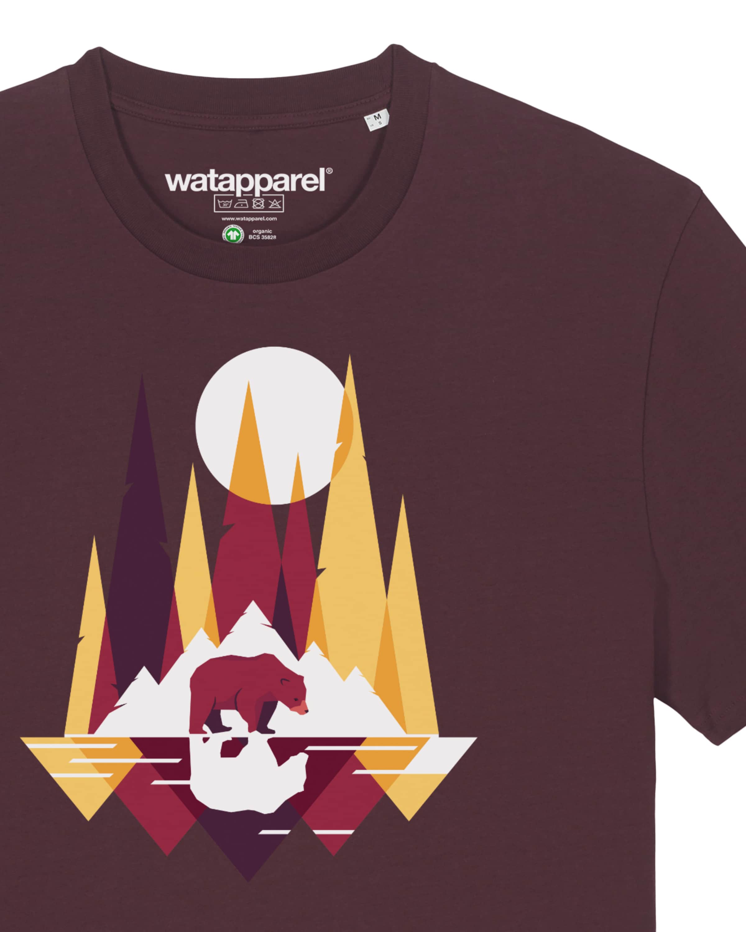 Maglietta ' Von Bären und Bergen ' di Watapparel in rosso