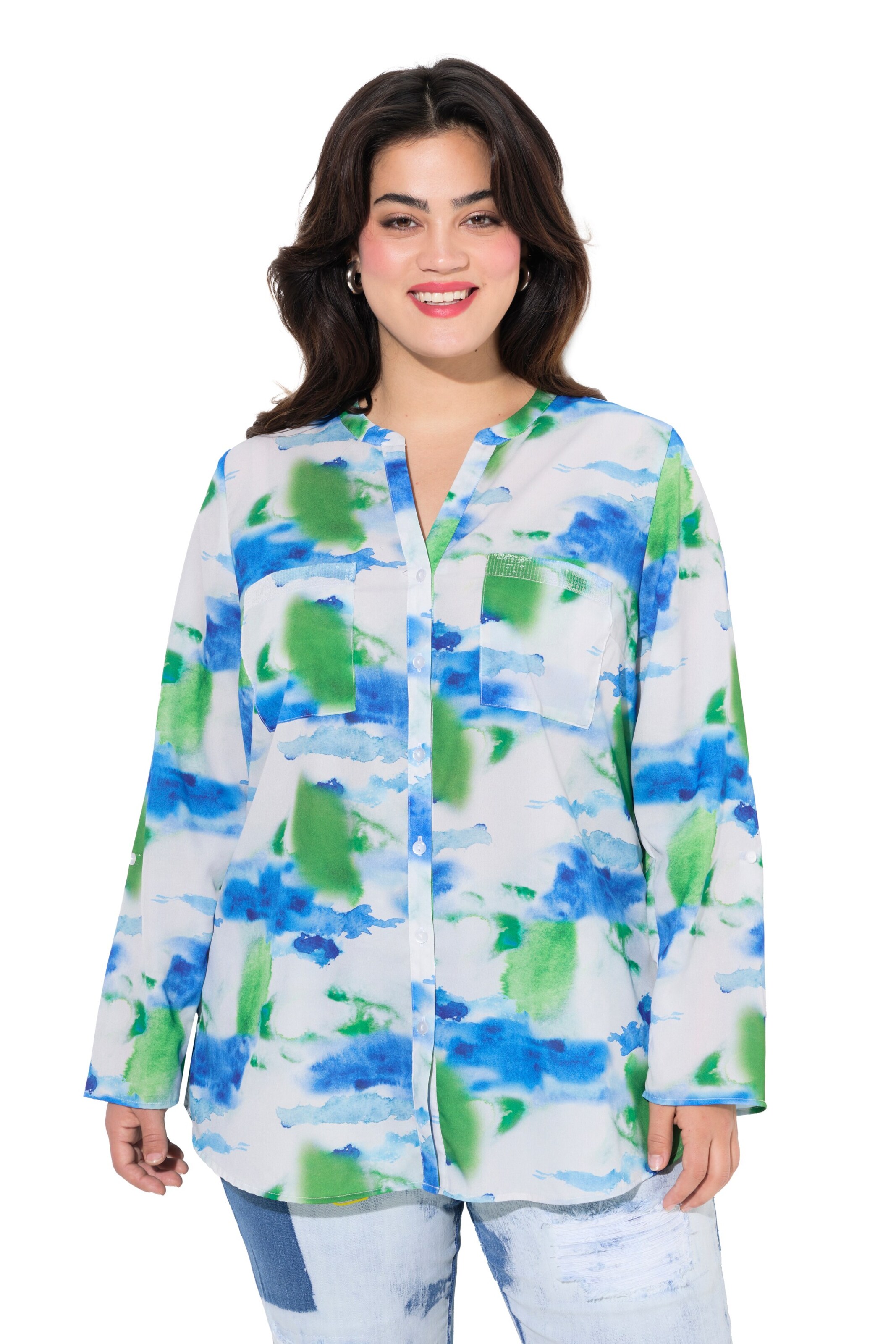 Angel of Style Bluse in Mischfarben: Vorderseite