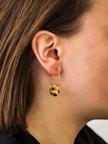 Fräulein Wunder Earrings 'Alice' in Brown: front
