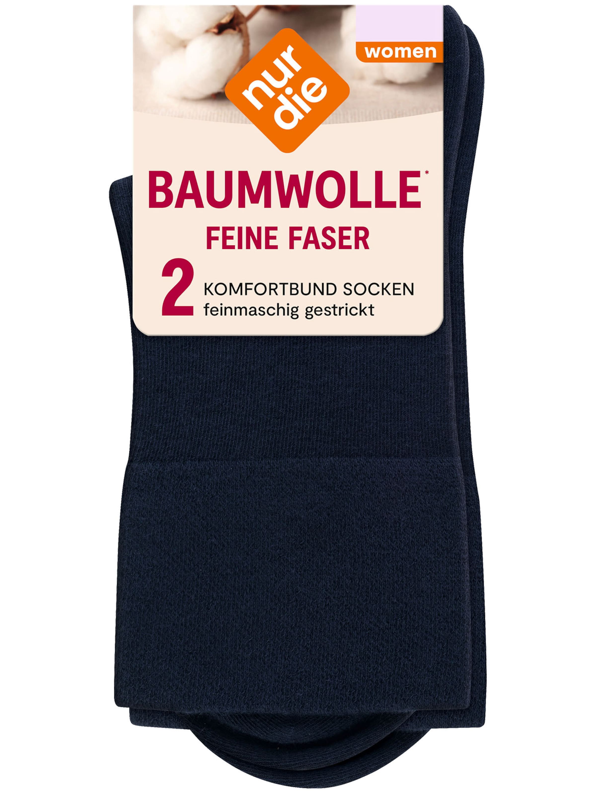 Nur Die - Meias ' Feine Faser ' em azul: frente