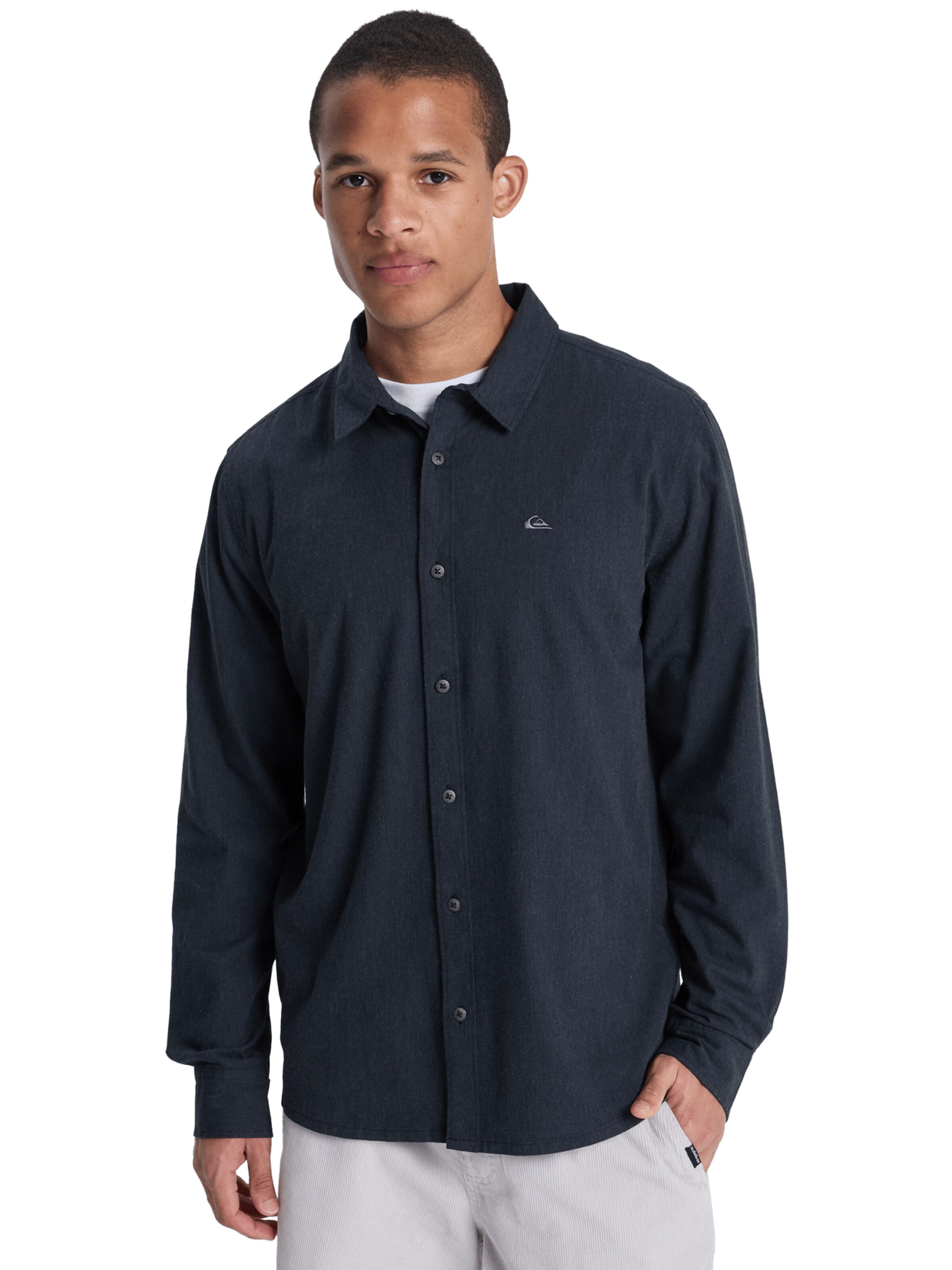 QUIKSILVER Regular fit Business Shirt in Black: front