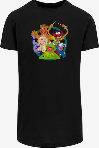 T-Shirt 'Disney Muppets Group Circle' F4NT4STIC en noir : devant