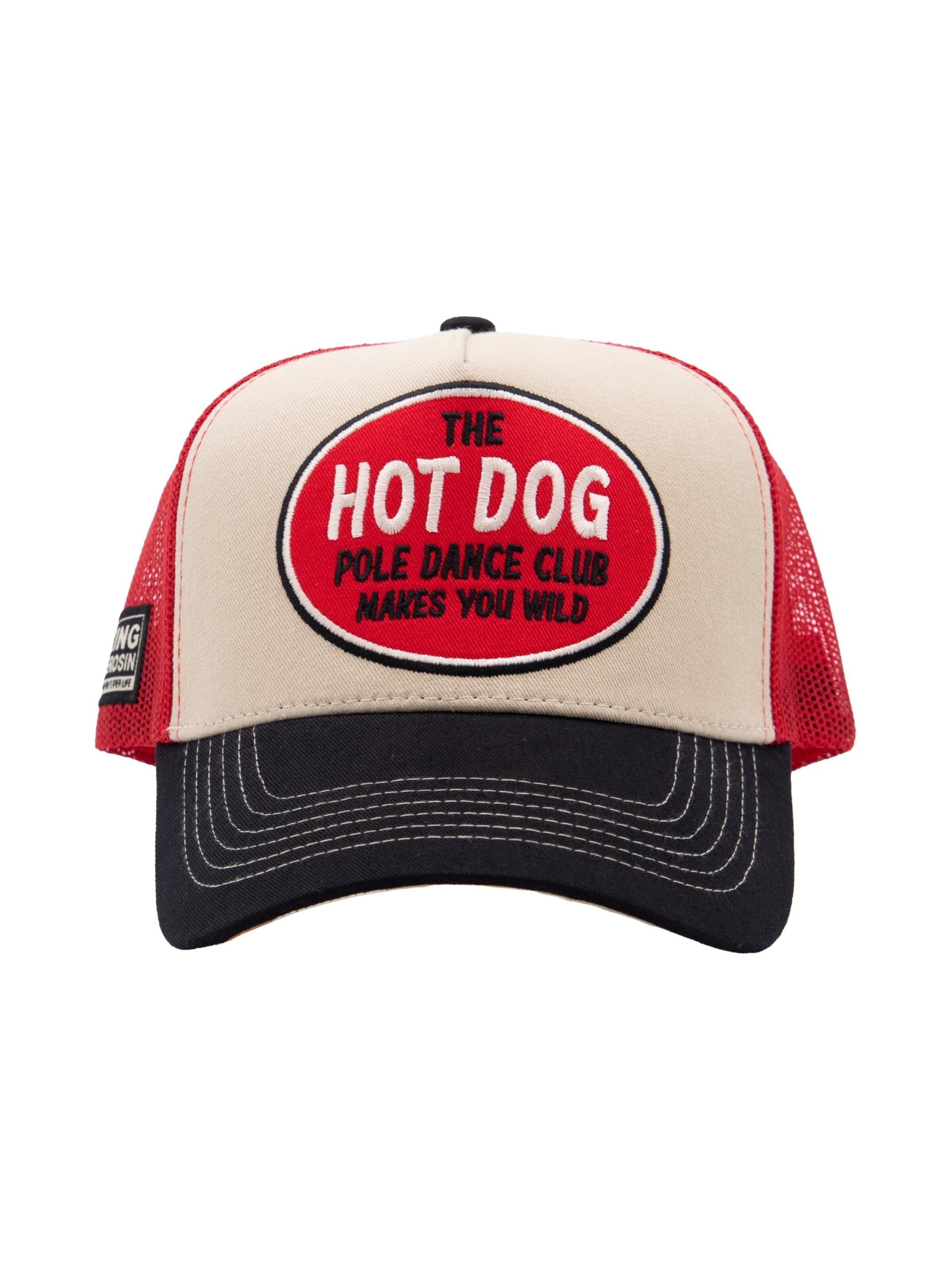 King Kerosin Cap 'Hot Dog' in Beige: front