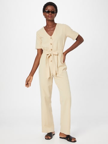 ABOUT YOU Limited Jumpsuit 'Yvonne' in Beige: front