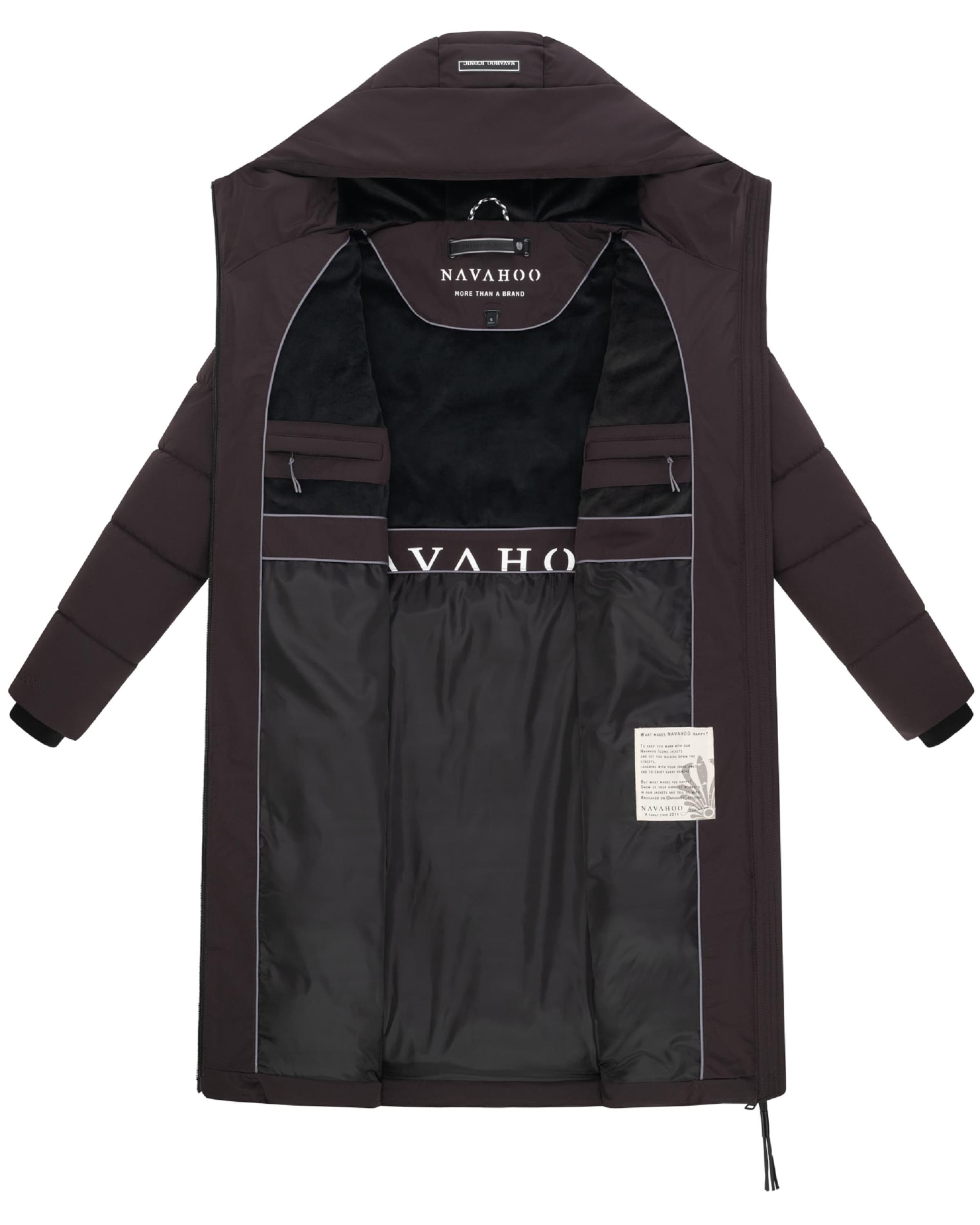 NAVAHOO Zimný kabát 'Schokokuss XIV' - Hnedá