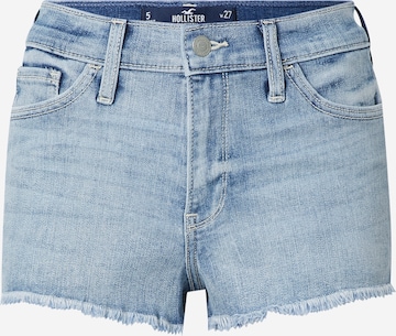 Regular Jeans de la HOLLISTER pe albastru: față