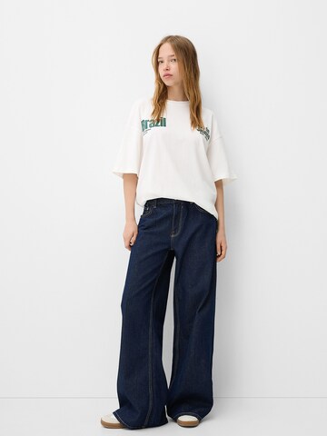 T-shirt 'BRAZIL' Bershka en blanc