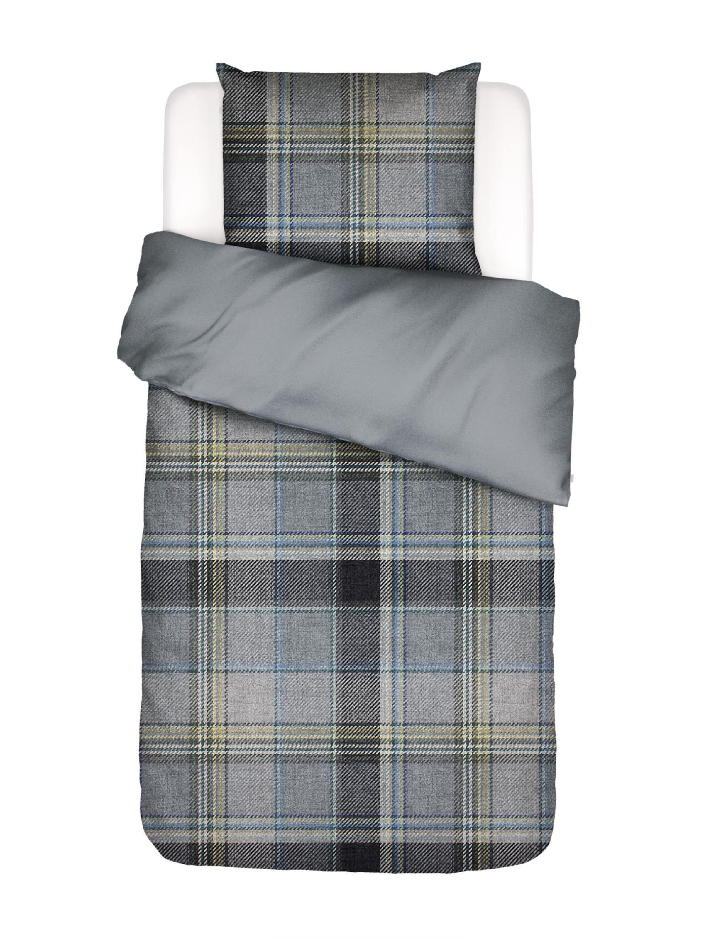 ESSENZA Duvet Cover 'Meau' in Grey: front