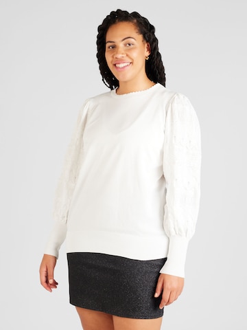 ONLY Curve Sweater 'MELITA' in White: front
