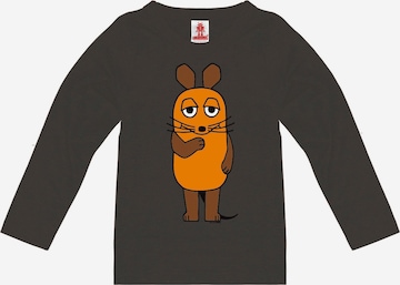 LOGOSHIRT Shirt 'Die Sendung mit der Maus' in Braun: Vorderseite