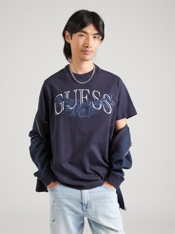 GUESS Originals Μπλουζάκι σε μπλε: μπροστά