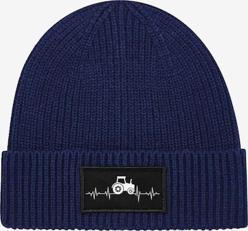 Youth Designz Beanie 'Heartbeat Traktor' in Blue: front