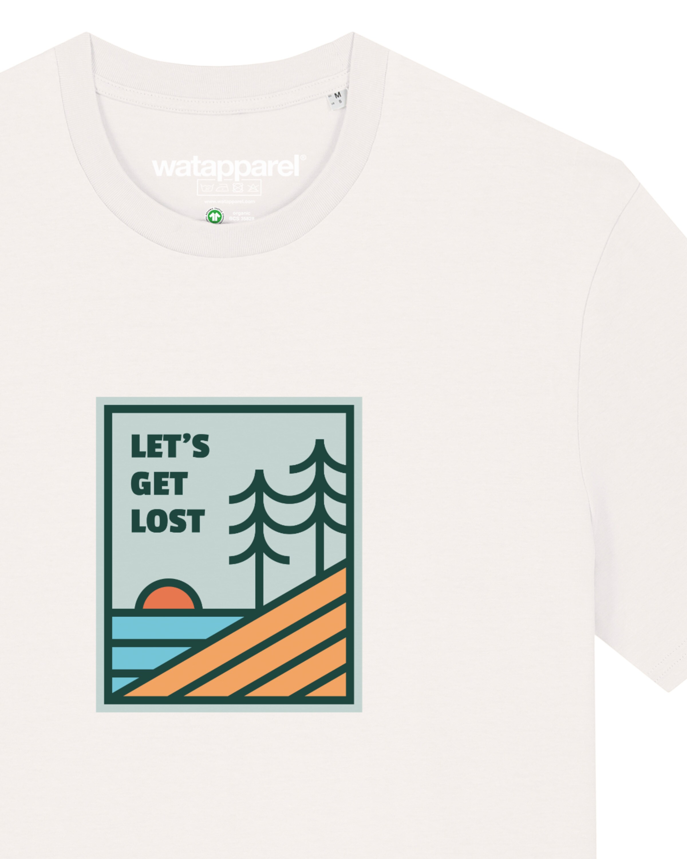 Maglietta ' Let's Get Lost ' di Watapparel in bianco