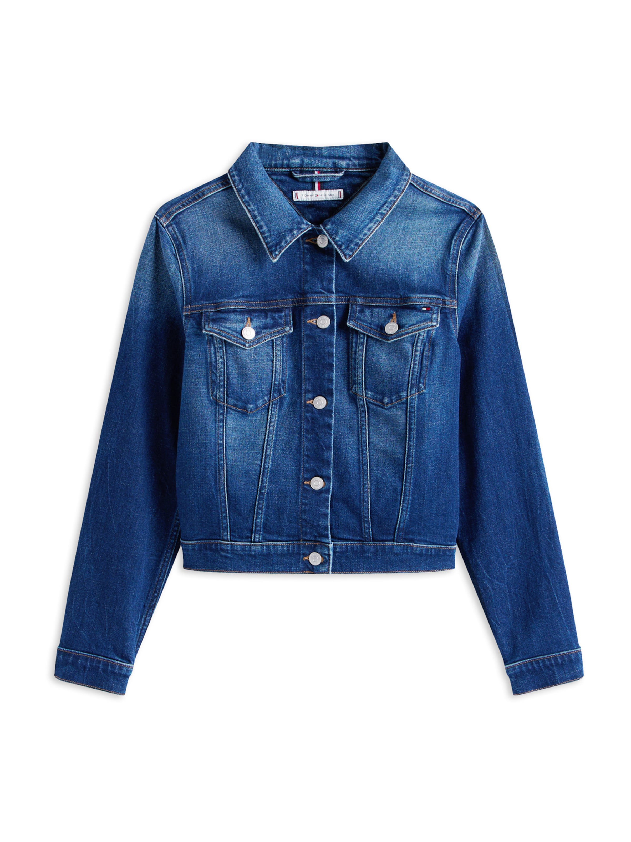 zils TOMMY HILFIGER Starpsezonu jaka 'NEW DOREEN': no priekšpuses