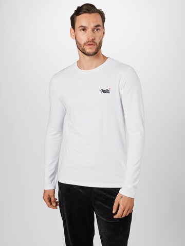 Superdry Regular fit Тениска в бяло: отпред