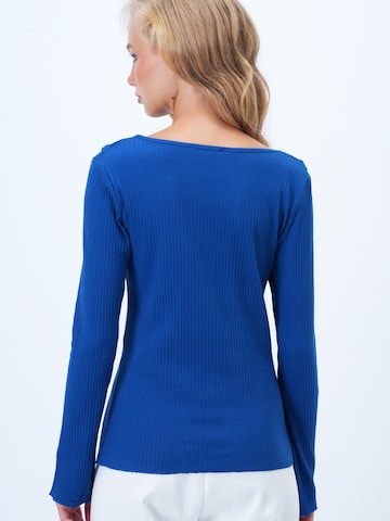 Trend Alaçatı Stili Tričko - Modrá