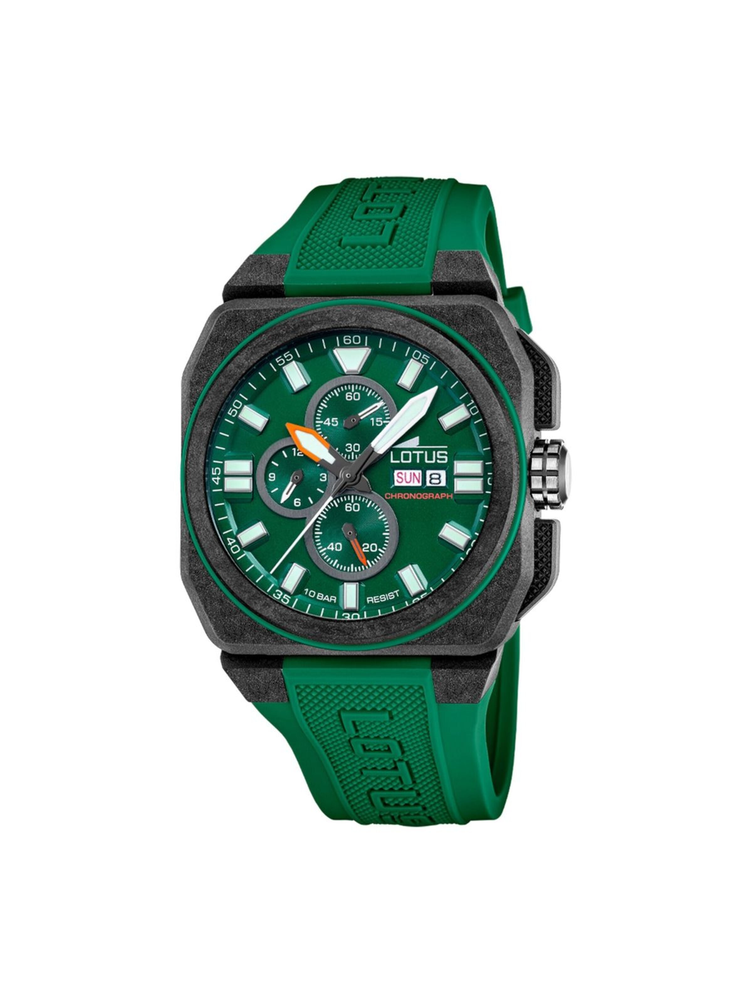 Montre à affichage analogique Lotus en vert