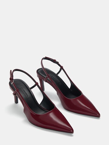 Escarpins à bride arrière Pull&Bear en rouge